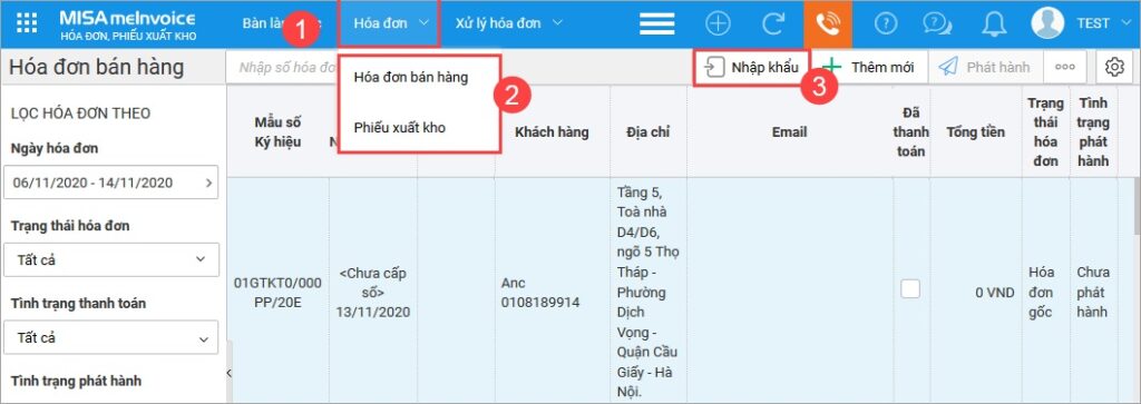Hướng dẫn cách xuất hóa đơn điện tử Misa cần lưu ý